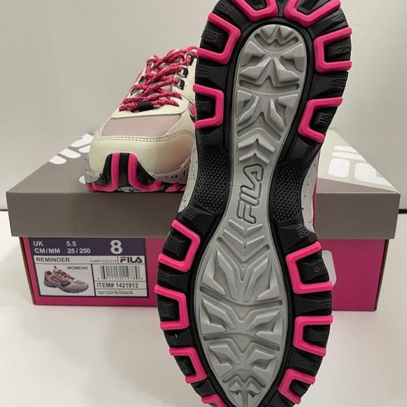Fila tan/pink/black Shoes Size 8 - Picture 4 of 5